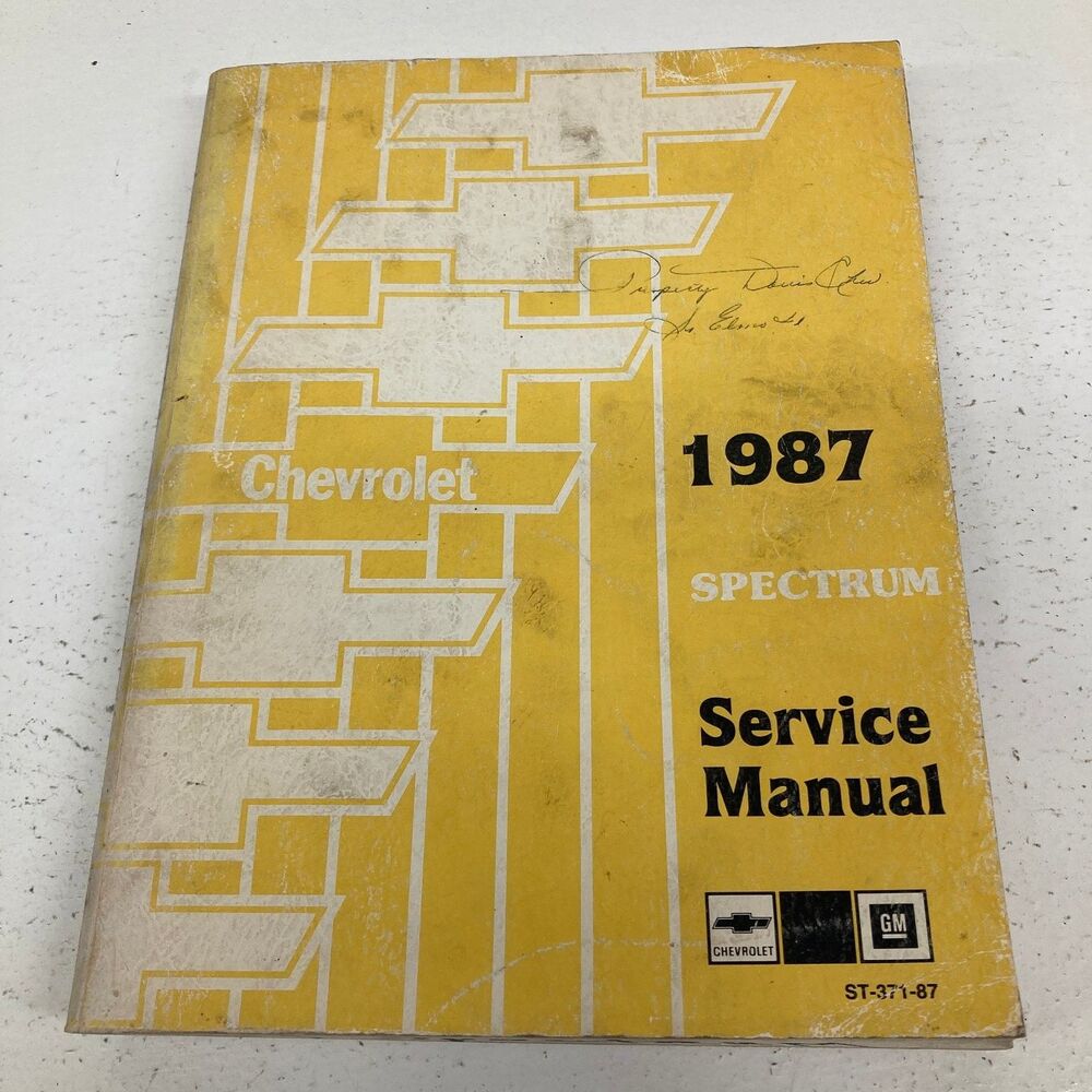 Chevrolet Spectrum Service Manual GM 1987